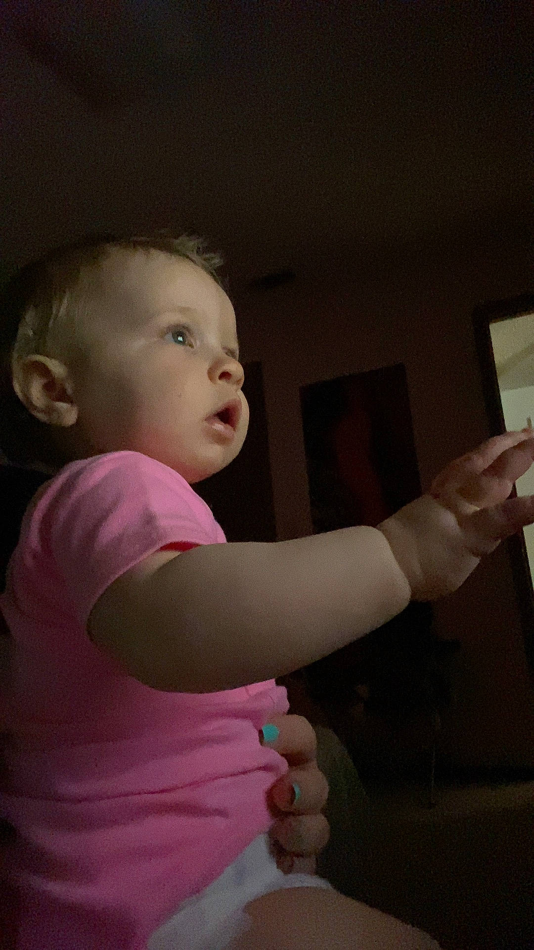 Jesslynn Kelly-rose is registered to the contest to win money with this photo: arm, baby_toddler_clothing, cheek, elbow, eye, finger, fun, gesture, hairstyle, hand, joint, neck, nose, person, shoulder, skin, sleeve, standing, t_shirt, thumb