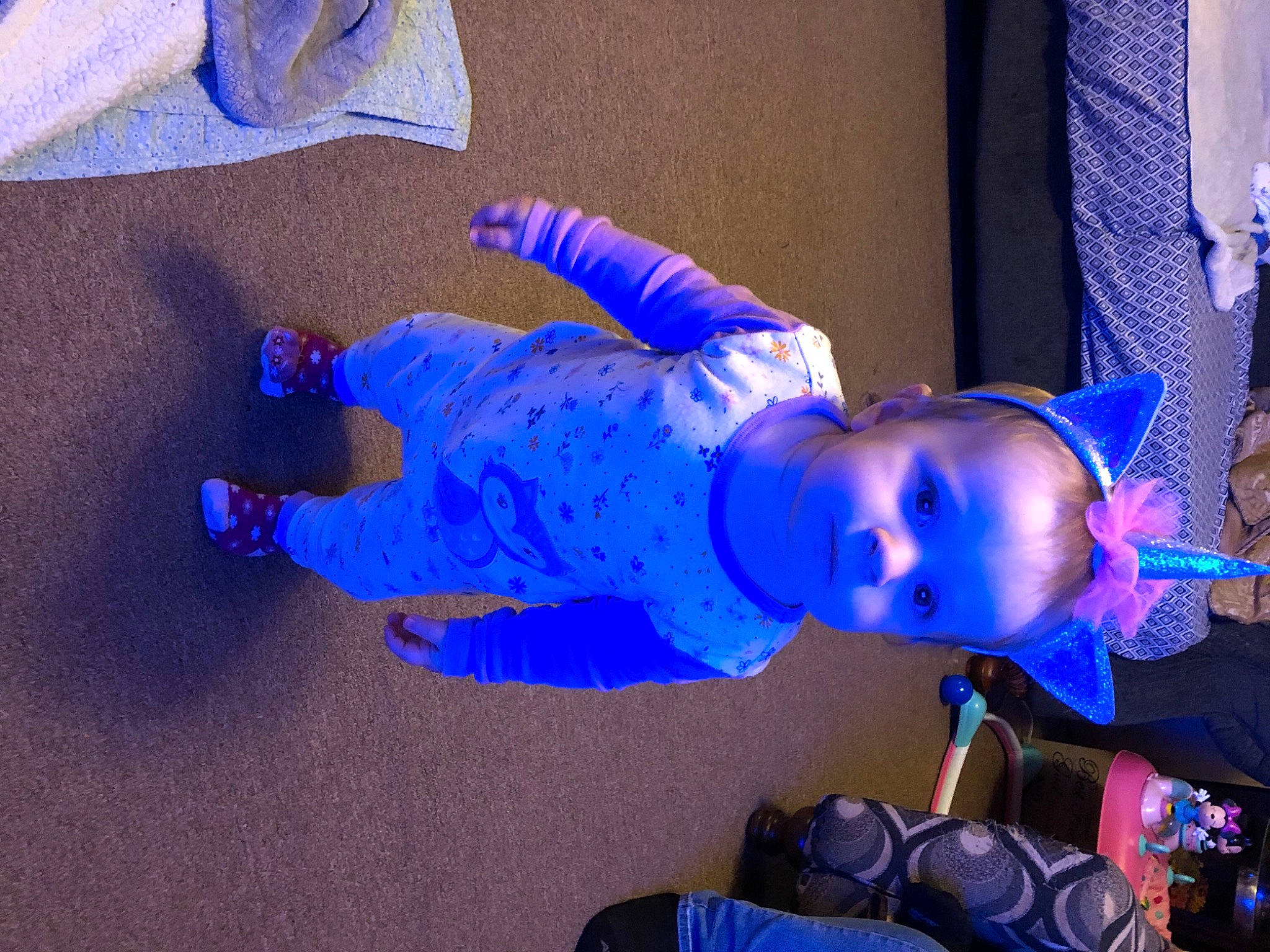 Jesslynn Kelly-rose joined the competition — help win amazing prizes! baby, baby_toddler_clothing, backpack, bag, blue, electric_blue, entertainment, event, fun, hat, helmet, luggage_and_bags, magenta, performing_arts, person, personal_protective_equipment, purple, toddler, tree, violet