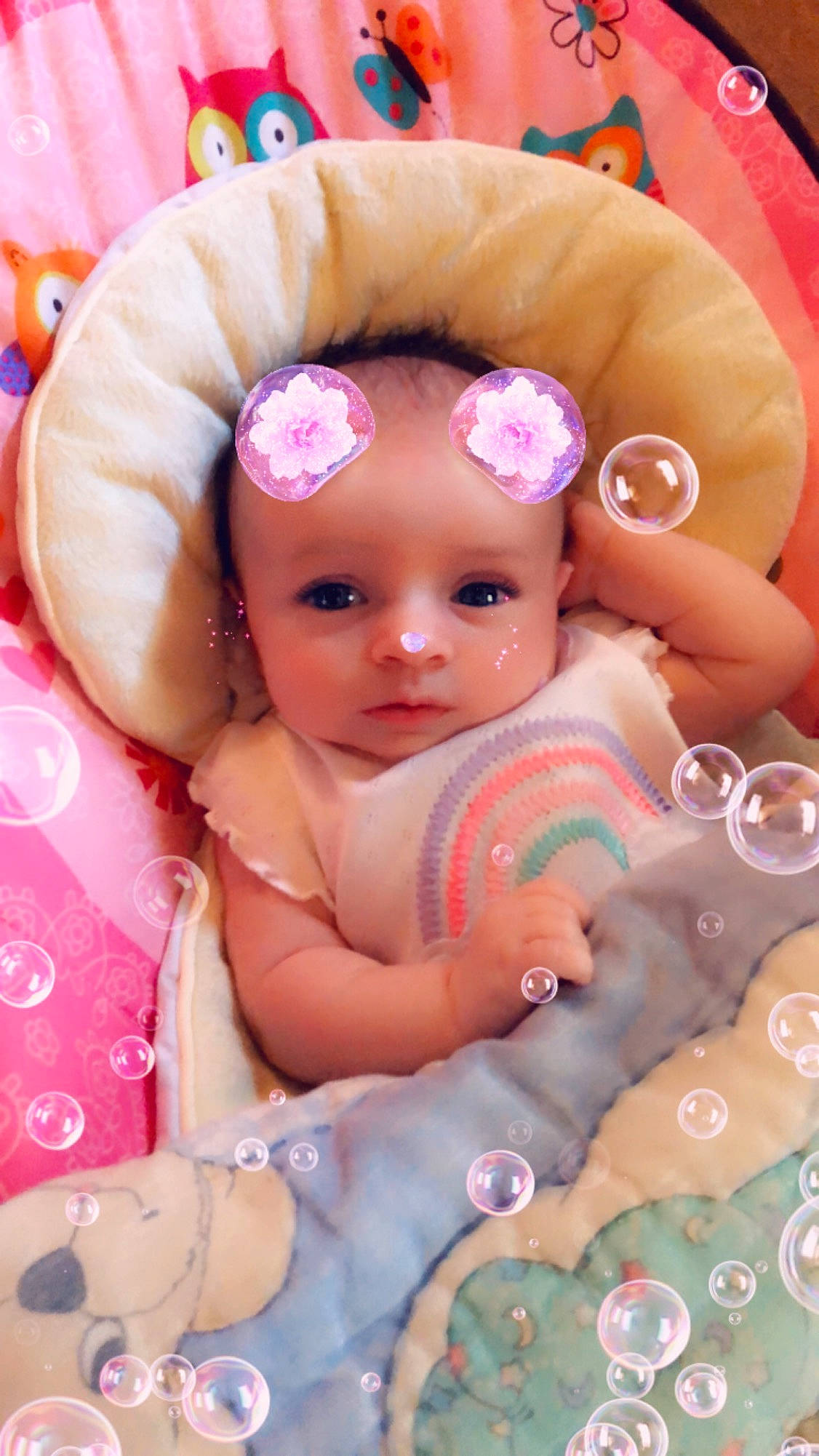 Jesslynn is registered to the contest to win money with this photo: baby, baby_products, cheek, child, hair_accessory, head, person, pink, product, smile, toddler