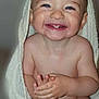 Tyler a rejoint le concours — aidez-le/la à gagner de superbes lots ! baby, towel, smiling, wet_skin, teeth, blue_eyes, happy, child, infant, cute, portrait, naked, hands, skin, face, head, expression, indoors, closeup, young