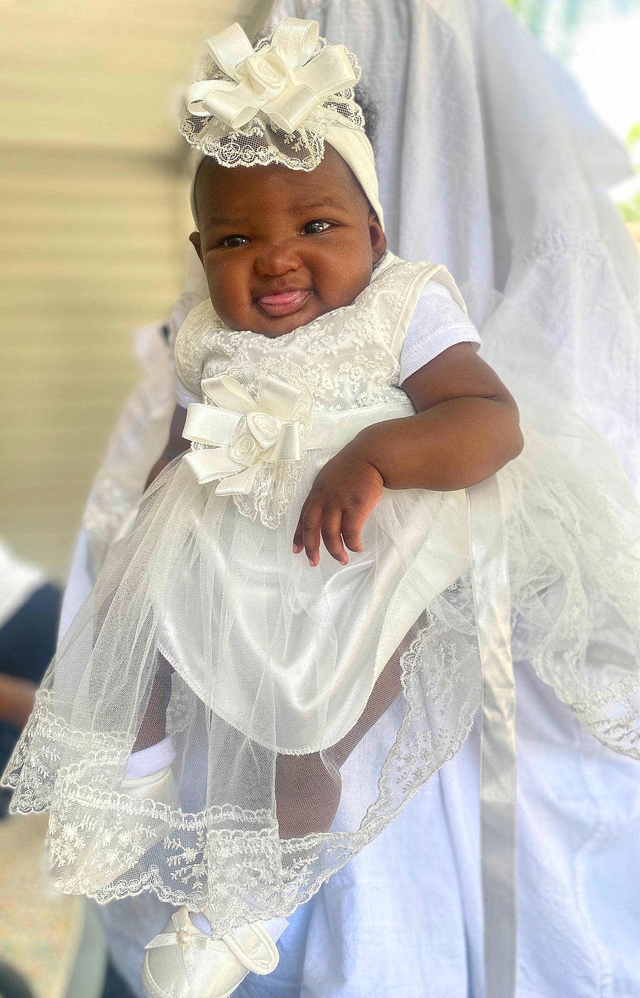 Jonesty joined the competition — help win amazing prizes! baby, bridal_accessory, bridal_clothing, bridal_veil, dress, embellishment, event, eye, gesture, gown, happy, headgear, headpiece, headwear, jewellery, person, pink, skin, smile, tiara
