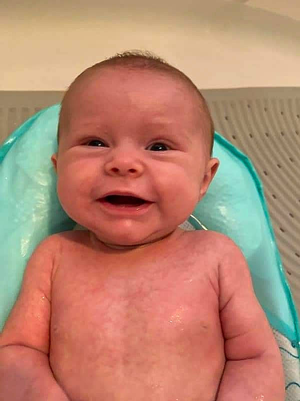 Karsyn is registered to the contest to win money with this photo: baby, baby_bathing, baby_making_funny_faces, bathing, cheek, child, chin, eye, face, facial_expression, forehead, fun, head, lip, mouth, muscle, nose, person, skin, smile