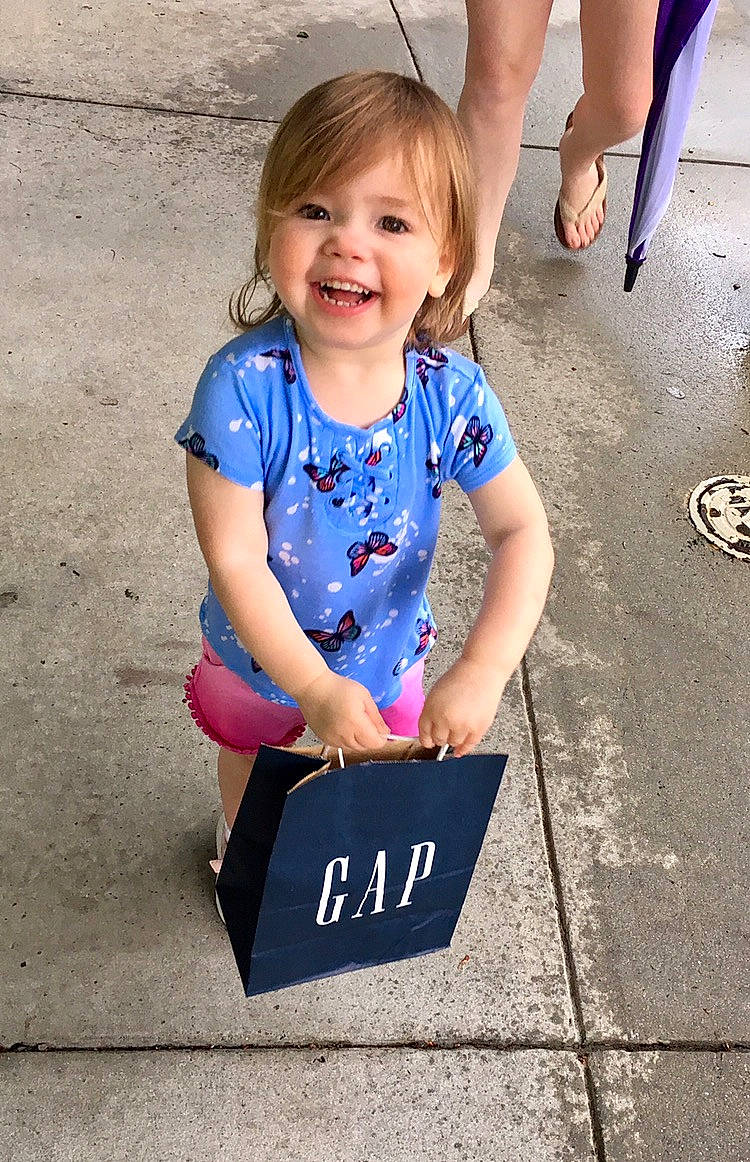 Karley joined the competition — help win amazing prizes! child, facial_expression, happy, joy, people, person, photography, play, recreation, smile, t_shirt, toddler, vacation
