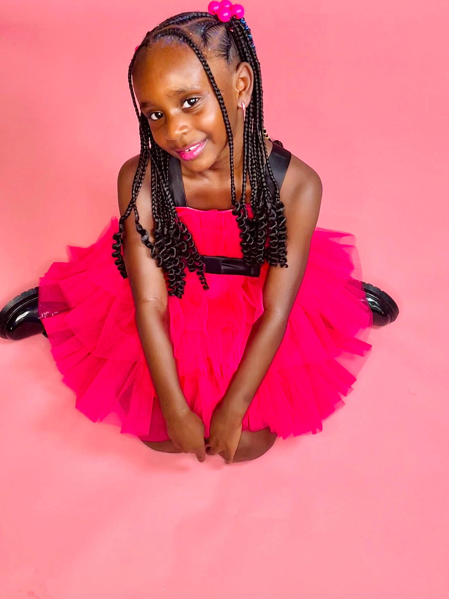 Elena joined the competition — help win amazing prizes! arm, baby_toddler_clothing, black_hair, day_dress, dress, embellishment, fashion_design, finger, flash_photography, formal_wear, hair, happy, human_leg, jewellery, joy, magenta, one_piece_garment, person, pink, sleeve