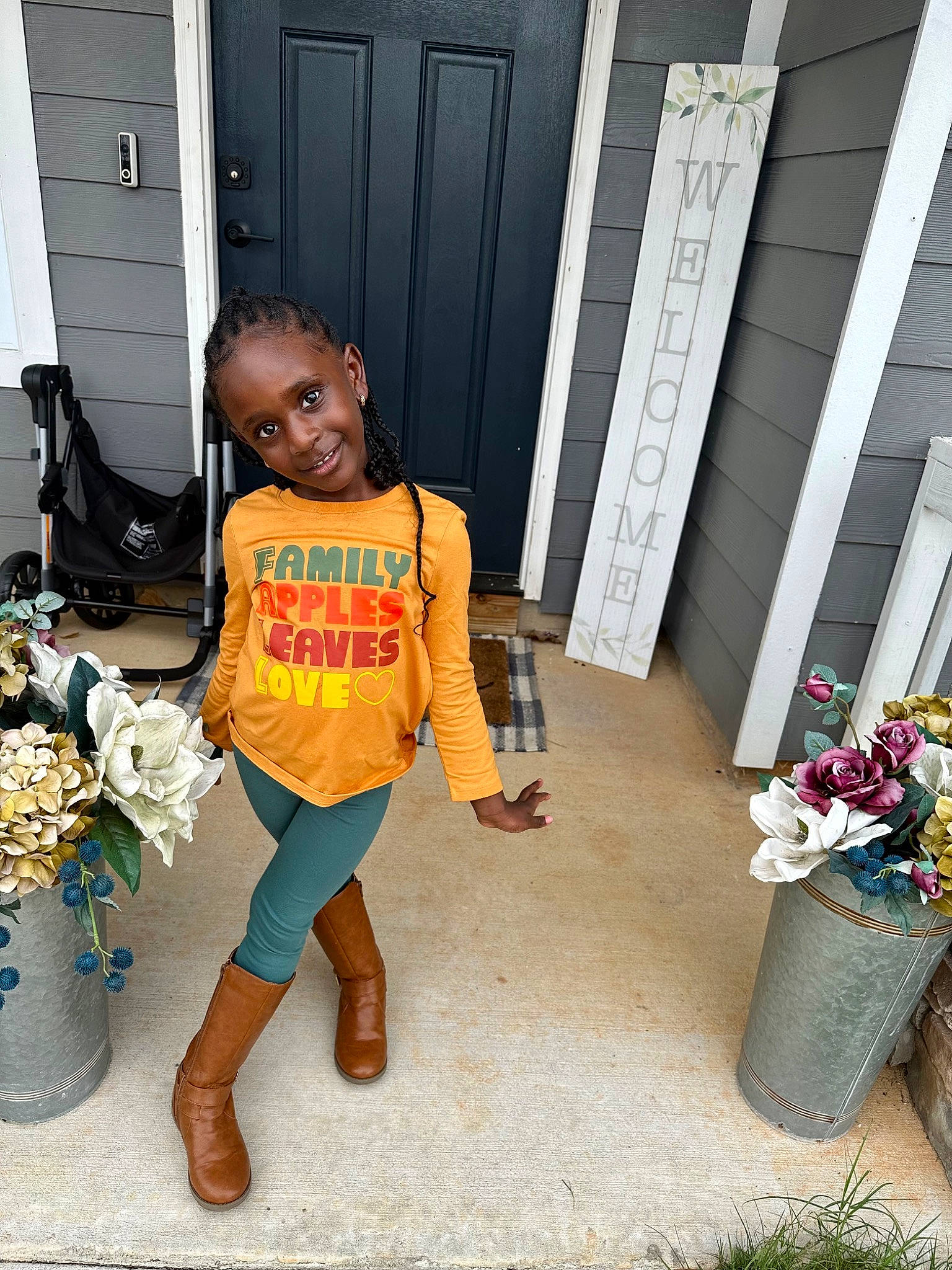 Elena joined the competition — help win amazing prizes! chair, child, door, flip_flops, flooring, flowerpot, fun, happy, home_door, human_leg, joy, person, room, sandal, shoe, shorts, sitting, sock, t_shirt, thigh