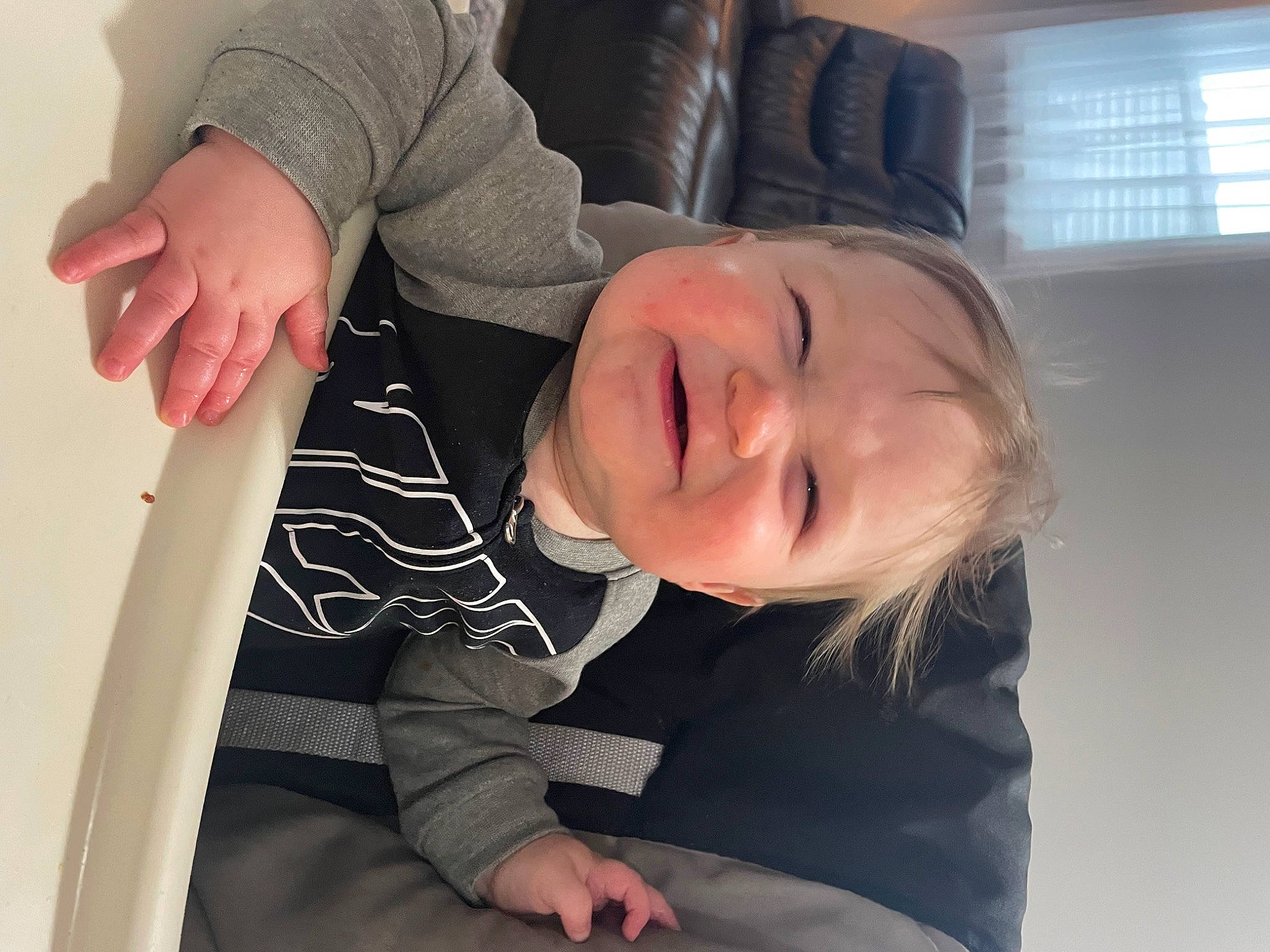 Stetson joined the competition — help win amazing prizes! cheek, child, comfort, elbow, finger, fun, gesture, happy, human_body, human_leg, joint, knee, neck, person, shoulder, sitting, sleeve, smile, thigh, toddler