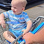 Caspian joined the competition — help win amazing prizes! toddler, child, shopping_cart, walmart, striped_shirt, blue_shorts, parking_lot, car, hand, footwear_free, smiling, sunny_day, outdoor, metal_cart, person, vehicle, retail, baby, seatbelt, casual_clothing