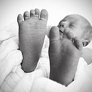 Hazel Faith joined the competition — help win amazing prizes! baby, feet, newborn, black_and_white, blanket, soft_texture, closeup, infant, sleeping, cute, foot, portrait, small, skin, toes, wrapped, peaceful, child, warm, blurred_background