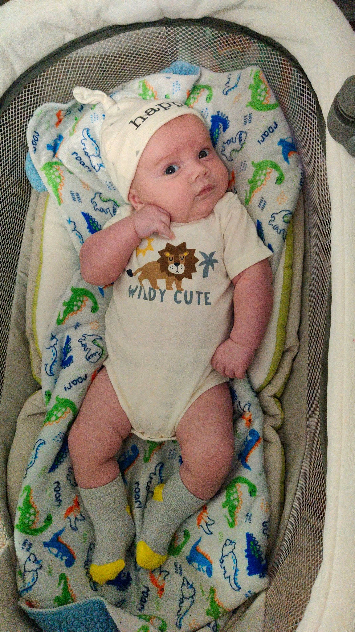 Jaxon joined the competition — help win amazing prizes! baby, baby_products, baby_safety, baby_sleeping, baby_toddler_clothing, cheek, child, comfort, face, hat, linens, pattern, person, product, sitting, skin, sleeve, sock, thigh, toddler