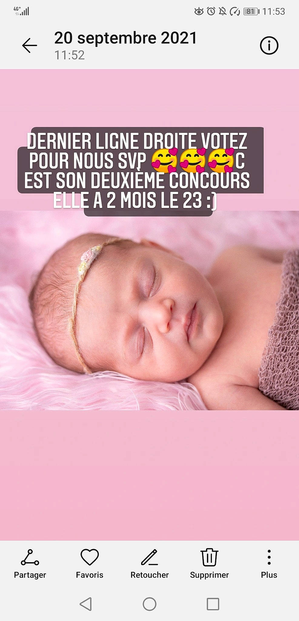 Cataleya a rejoint le concours — aidez-le/la à gagner de superbes lots ! baby, baby_sleeping, bed, bedding, bedtime, cheek, comfort, eyebrow, eyelash, font, happy, headwear, jaw, linens, mouth, neck, nose, person, photo_caption, publication