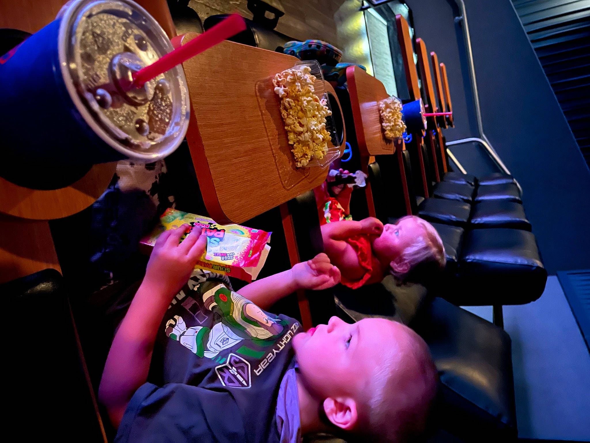 Quinton joined the competition — help win amazing prizes! blue, brass_instrument, child, drum, event, eyewear, fun, hand, hat, idiophone, leisure, magenta, musical_instrument, people, person, pink, purple, toddler, toy, wind_instrument