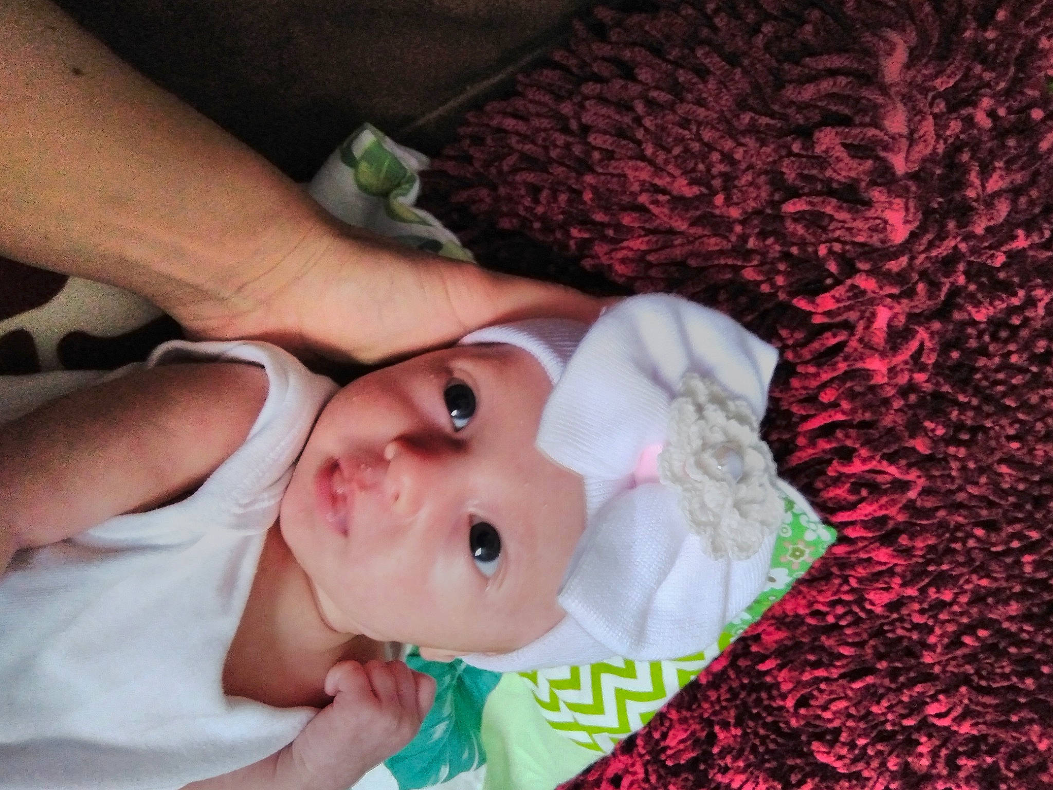 Lyra joined the competition — help win amazing prizes! baby, baby_products, baby_toddler_clothing, cheek, chest, child, elbow, eyelash, finger, gesture, grass, happy, headwear, lip, nail, nose, pattern, person, textile, thumb