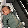 Mateo is registered to the contest to win money with this photo: baby, infant, newborn, clothing, blanket, mittens, face, person, lying_down, bed, soft, cute, resting, indoors, portrait, sleepwear, cozy, head, expression, child