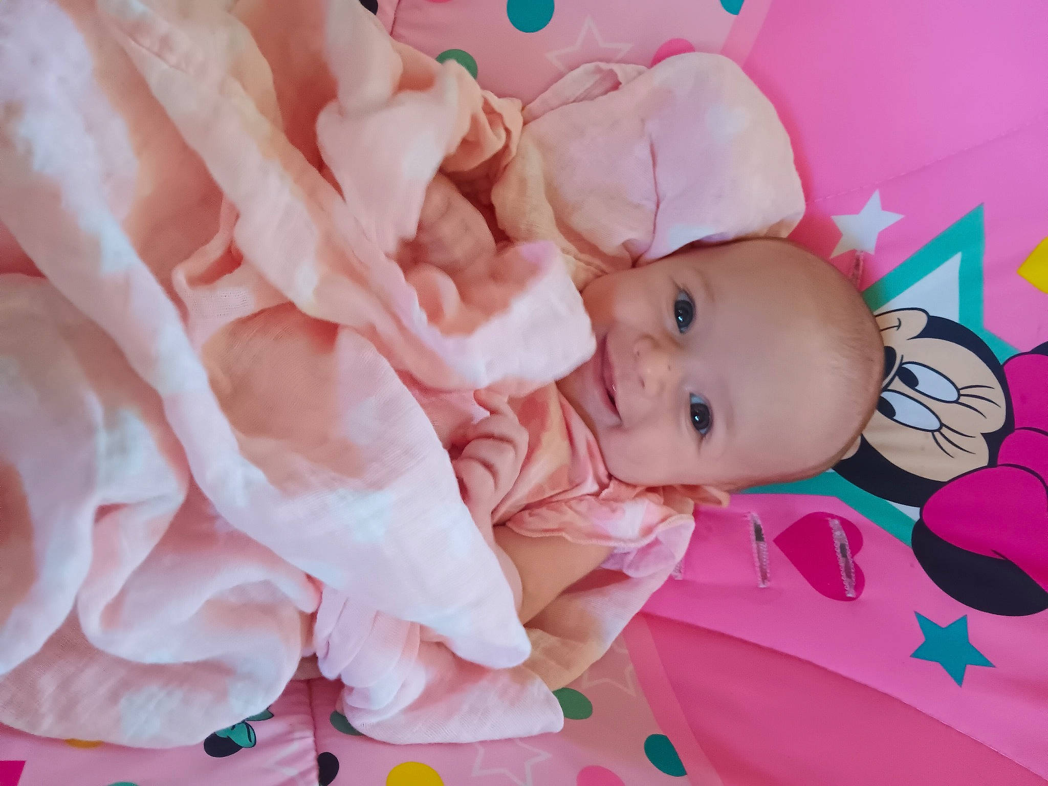 Rayne joined the competition — help win amazing prizes! baby, baby_products, baby_toddler_clothing, cheek, child, happy, linens, magenta, pattern, peach, person, petal, pink, room, rose_family, rose_order, skin, smile, sweetness, toddler