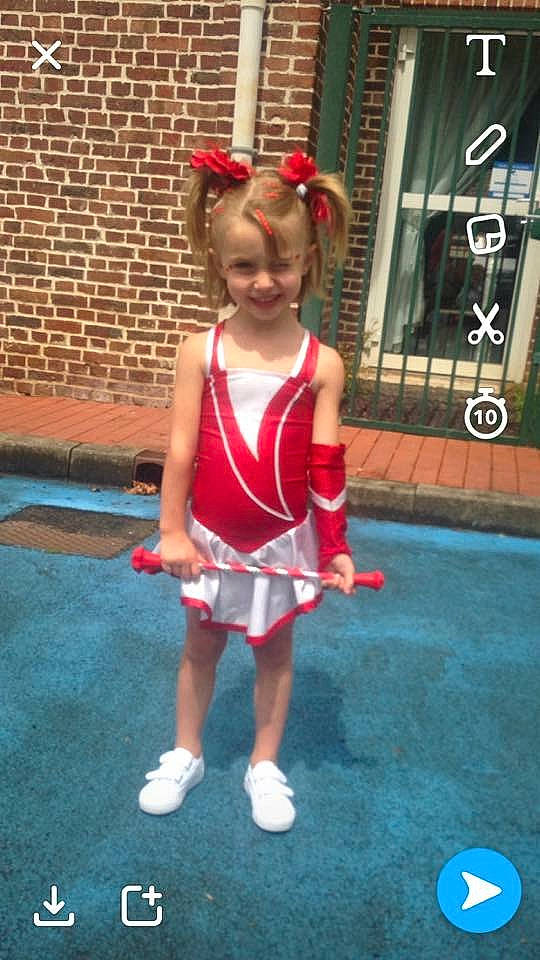 Madysonne participe au concours pour gagner de l'argent avec cette photo : child, clothing, competition, costume, fun, games, girl, joint, joy, leisure, muscle, performance, person, physical_fitness, play, product, recreation, red, toddler