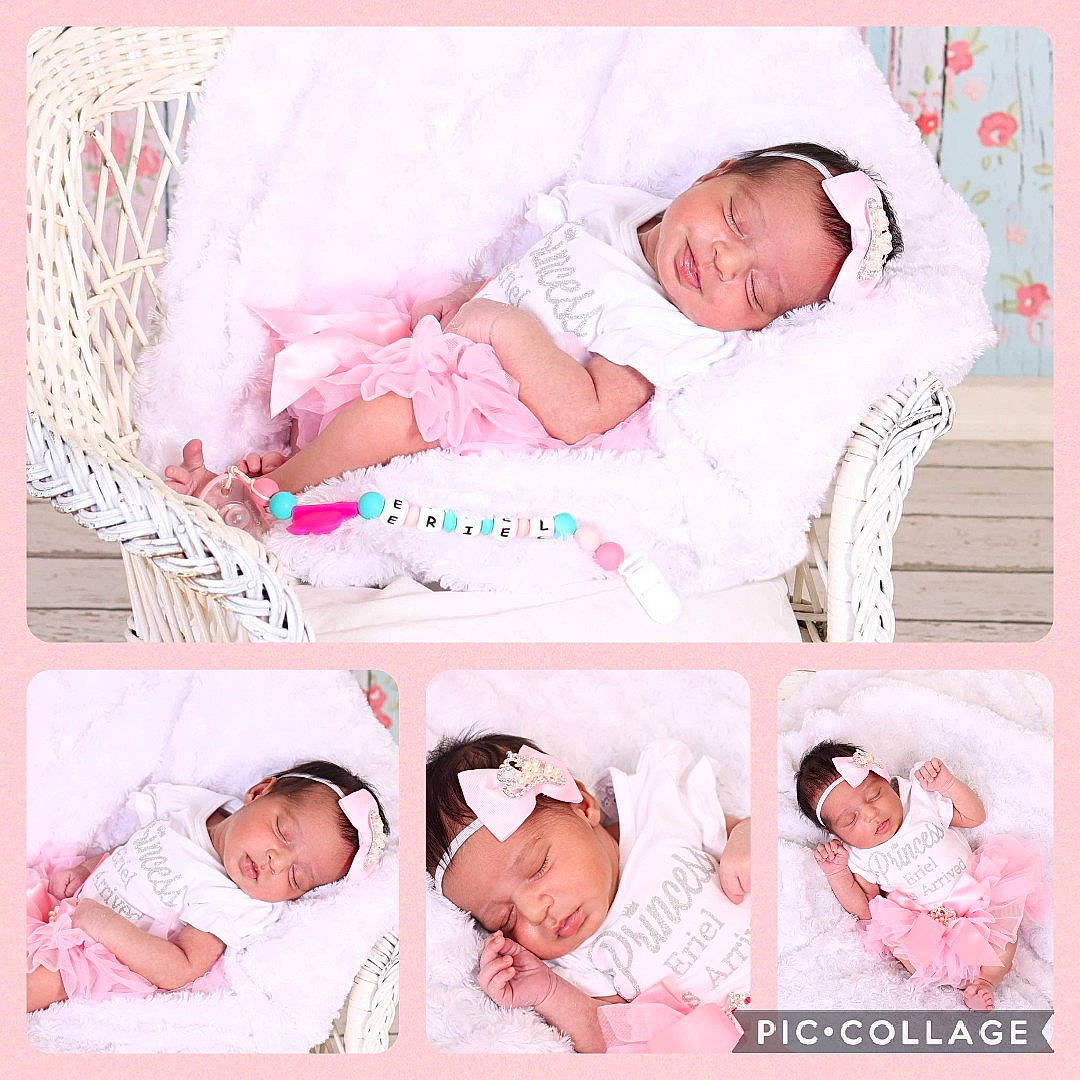 Eriel is registered to the contest to win money with this photo: baby, baby_safety, baby_sleeping, baby_toddler_clothing, child, collar, comfort, font, headwear, linens, magenta, pattern, peach, person, photograph, pink, product, skin, sleeve, textile