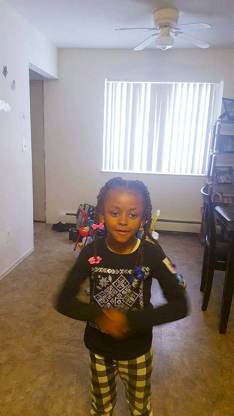 Kimya joined the competition — help win amazing prizes! black, child, day, design, flooring, fun, girl, hair, hairstyle, house, person, product, room, smile, standing, toddler