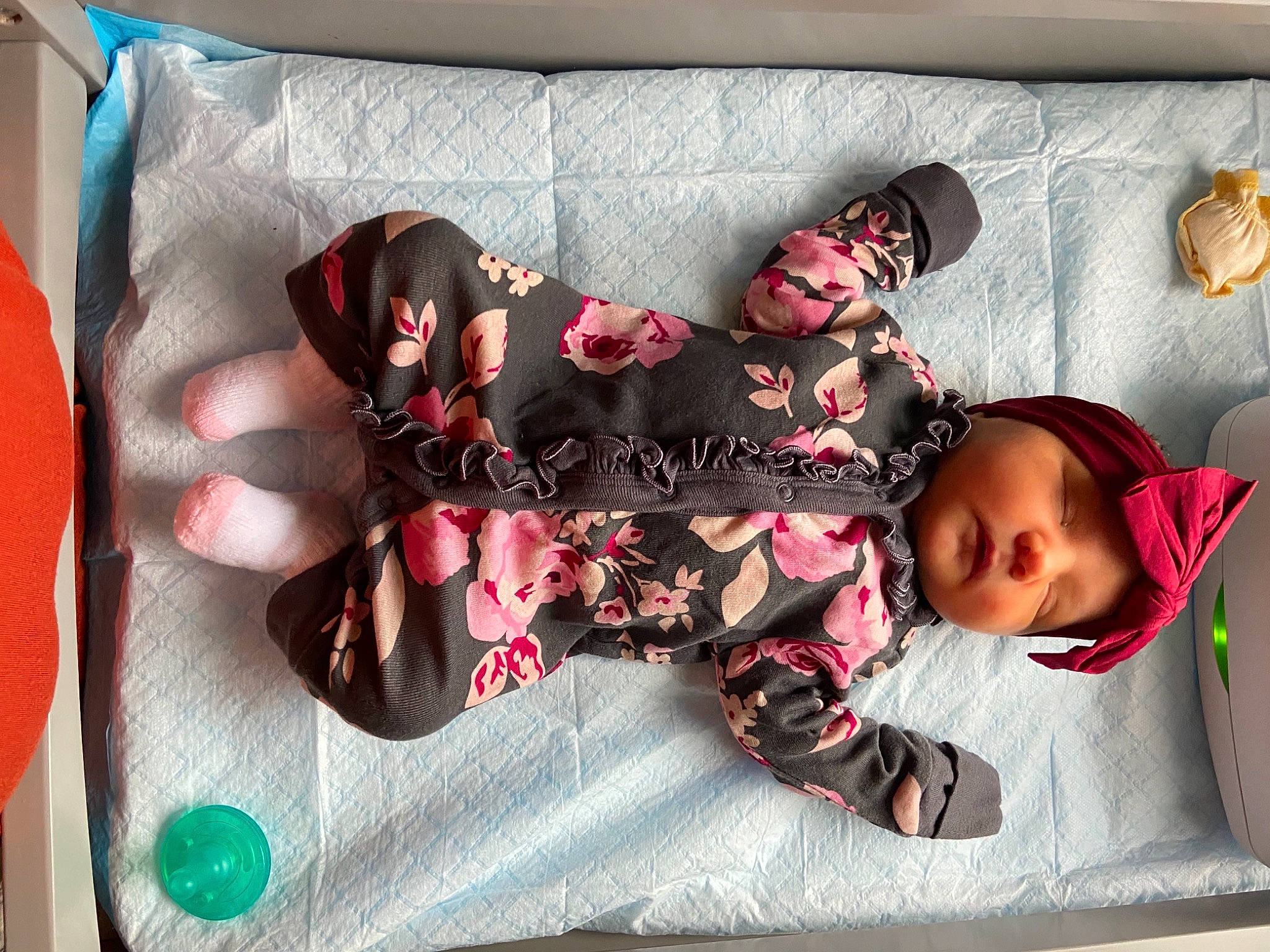 Adley joined the competition — help win amazing prizes! baby, baby_products, baby_sleeping, baby_toddler_clothing, baby_toys, bedding, carmine, child, comfort, fashion_accessory, headwear, linens, magenta, nap, pattern, person, pink, room, sleep, sleeve