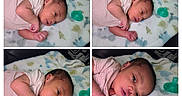 Reazyn joined the competition — help win amazing prizes! baby, baby_boy, blanket, calm, close_up, collage, curious, cute, face, hand, indoors, infant, lying_down, newborn, pacifier, patterned_blanket, portrait, sleepwear, soft_texture, striped_clothing