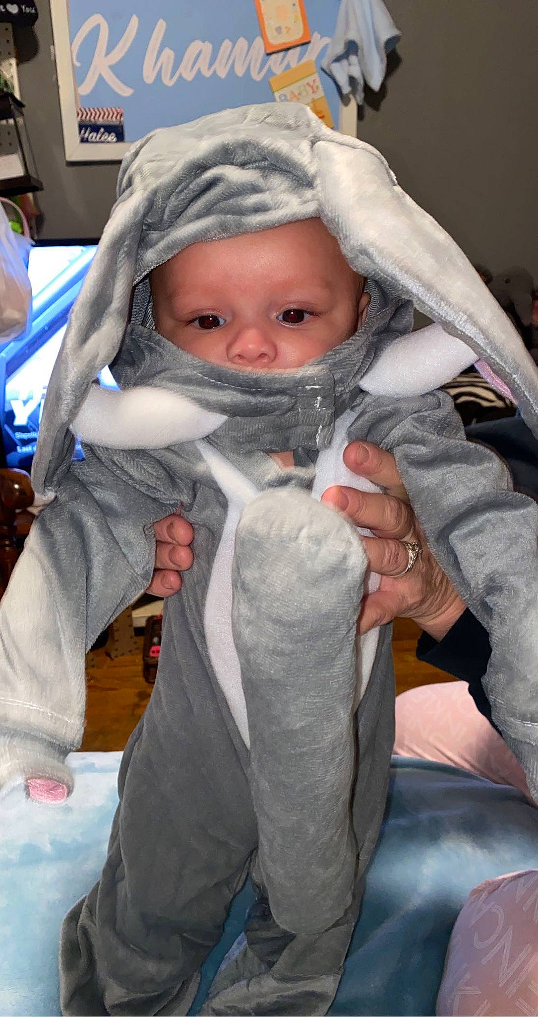 Khamari is registered to the contest to win money with this photo: baby, cheek, child, cool, eyelash, facial_expression, finger, freezing, fun, fur, gesture, glove, happy, jacket, mouth, organ, person, sleeve, textile, toddler