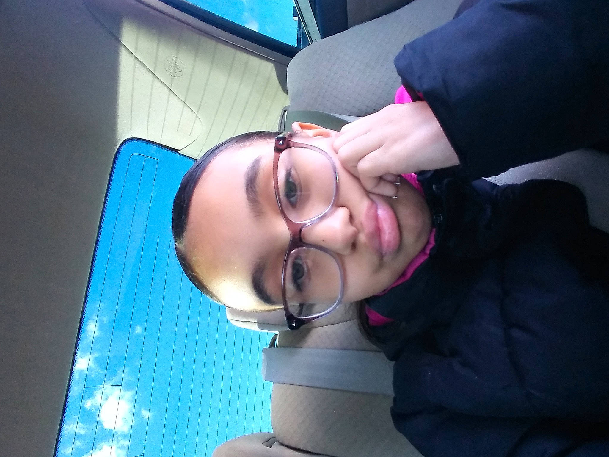 Aliana joined the competition — help win amazing prizes! cheek, chin, ear, eyewear, forehead, glasses, hand, head, jaw, mouth, neck, nose, person, photography, selfie, skin, vision_care