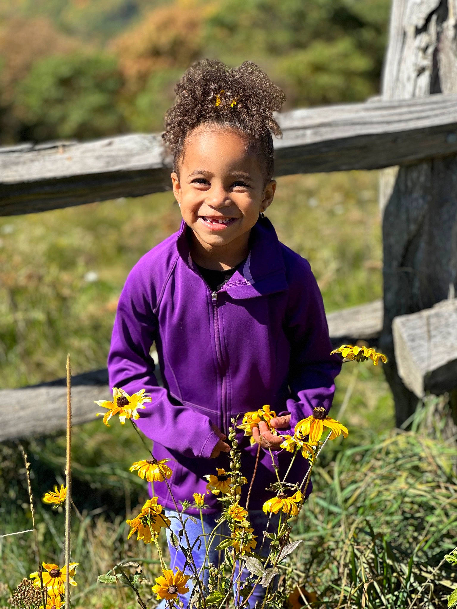 Realynn joined the competition — help win amazing prizes! child, event, fence, flower, fun, grass, grassland, happy, iris, joy, landscape, leisure, meadow, outerwear, people_in_nature, person, plant, purple, smile, spring