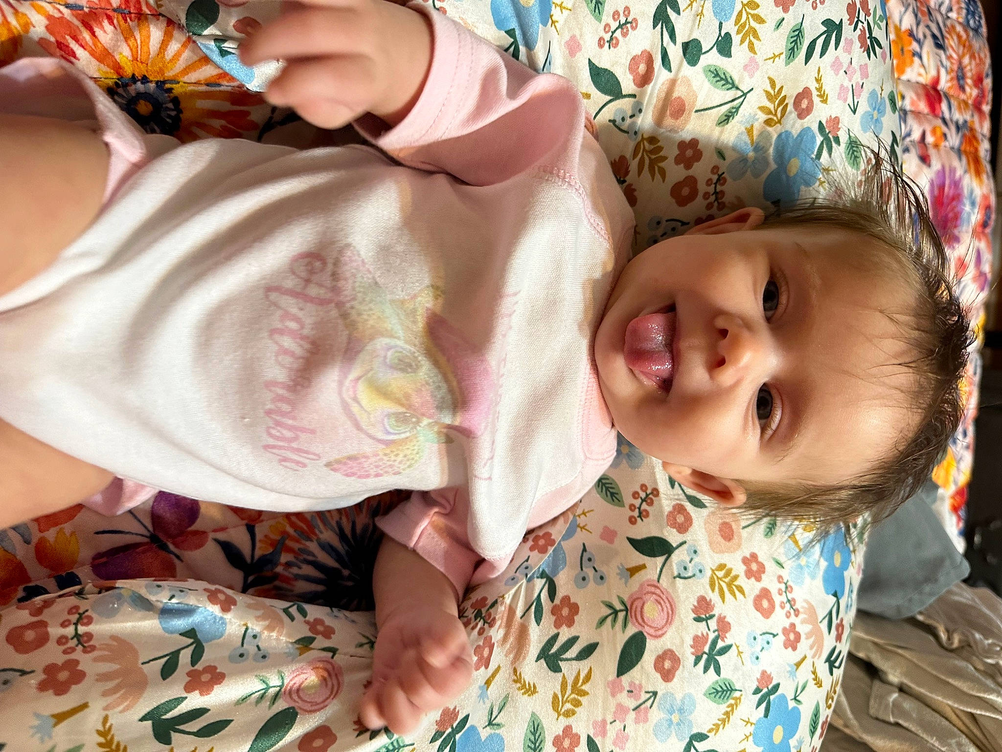 Emerson joined the competition — help win amazing prizes! baby, baby_toddler_clothing, cap, cheek, child, eyelash, fashion_accessory, fun, grass, happy, hat, iris, lip, nose, pattern, person, pink, skin, smile, sun_hat