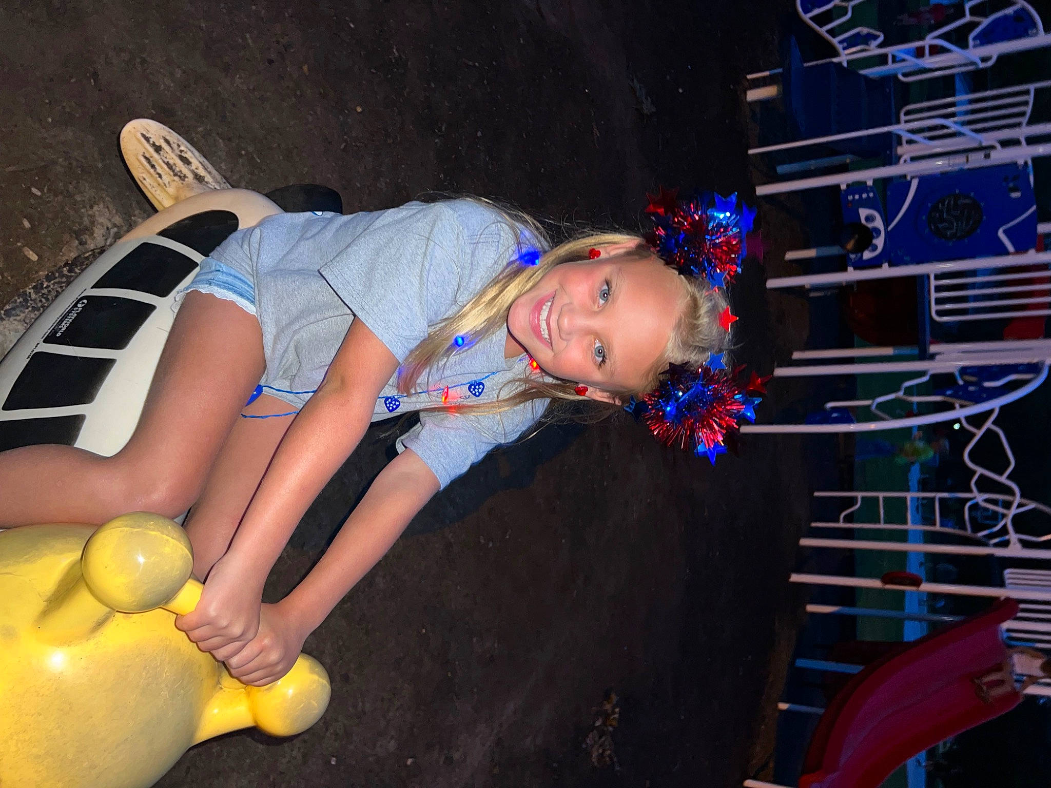 Annistyn joined the competition — help win amazing prizes! balloon, cool, costume, electric_blue, entertainment, event, eyewear, flash_photography, fun, headwear, human_leg, joy, leisure, person, sandal, thigh, toy, vehicle_door, yellow