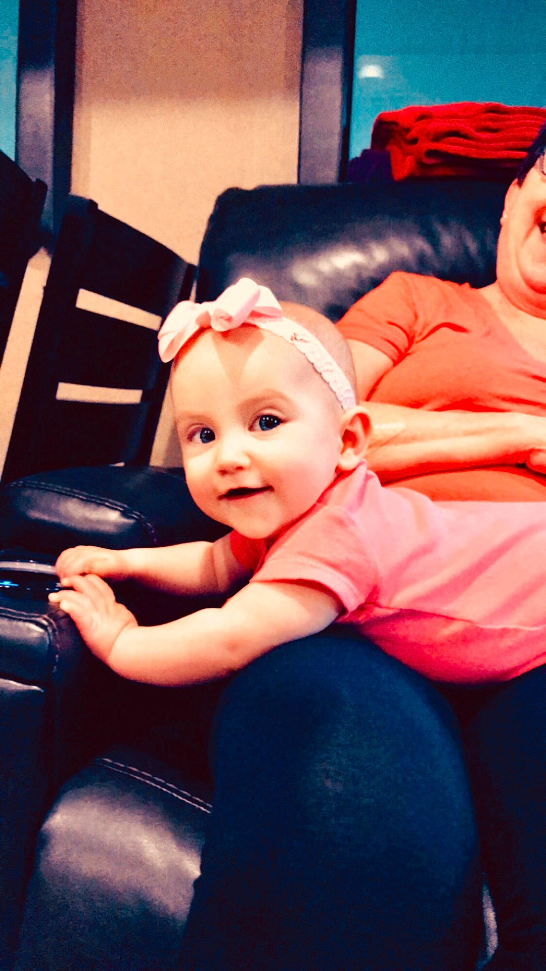 Annaleigh is registered to the contest to win money with this photo: beauty, blue, child, cool, day, eye, fun, girl, happiness, human_hair_color, infant, organ, person, pink, product, red, sitting, skin, smile, toddler