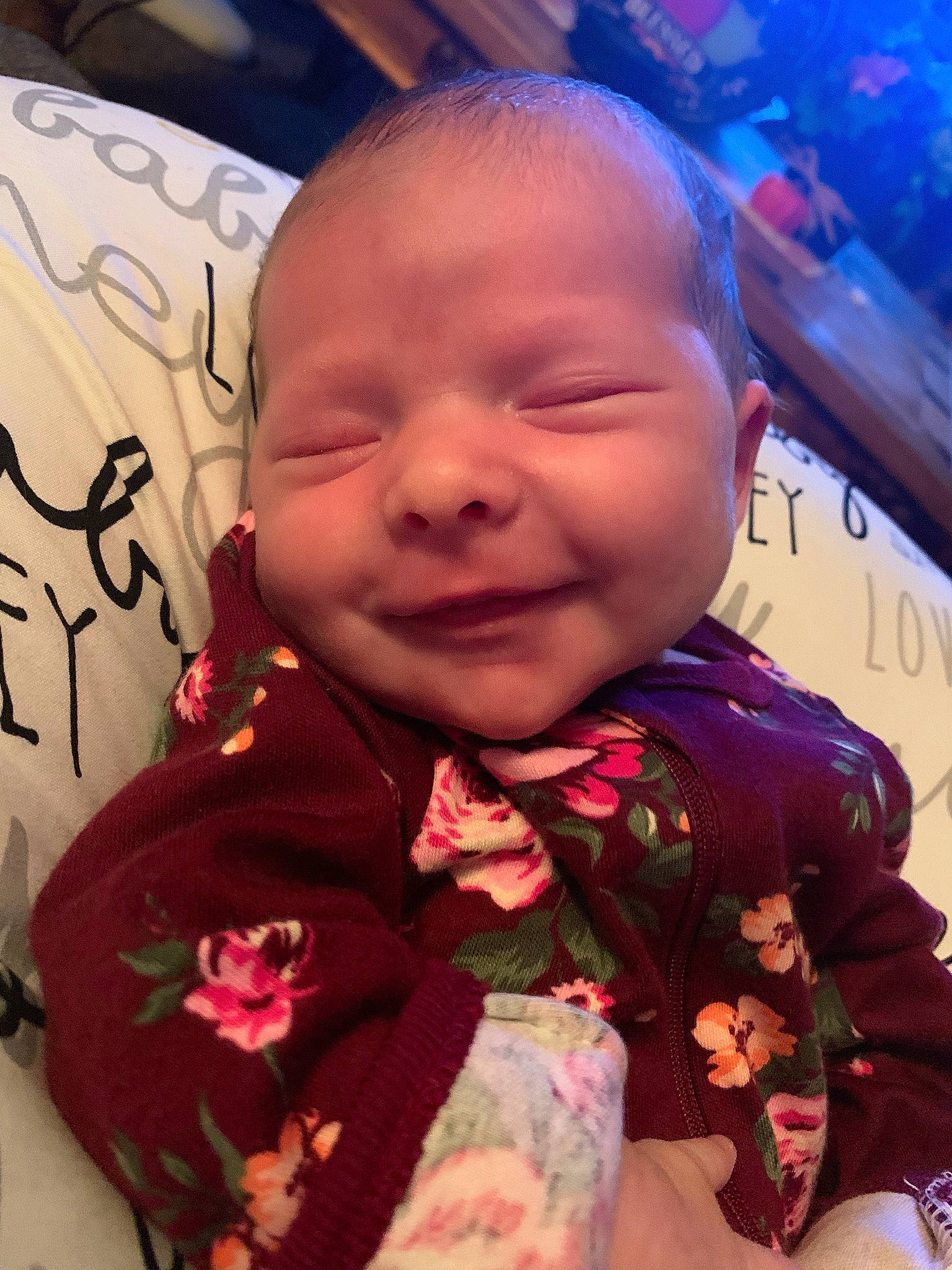 Lakelynn is registered to the contest to win money with this photo: baby, baby_toddler_clothing, cheek, cool, eyebrow, finger, forehead, fun, happy, iris, lip, magenta, mouth, nose, people, person, pink, plant, skin, smile