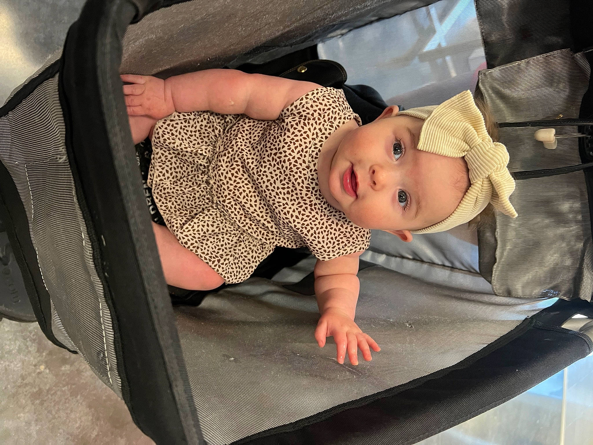 Lakelynn joined the competition — help win amazing prizes! baby, baby_carriage, baby_products, baby_safety, baby_sleeping, baby_toddler_clothing, child, comfort, flooring, headwear, infant_bed, linens, pattern, person, product, room, sitting, sleeve, toddler
