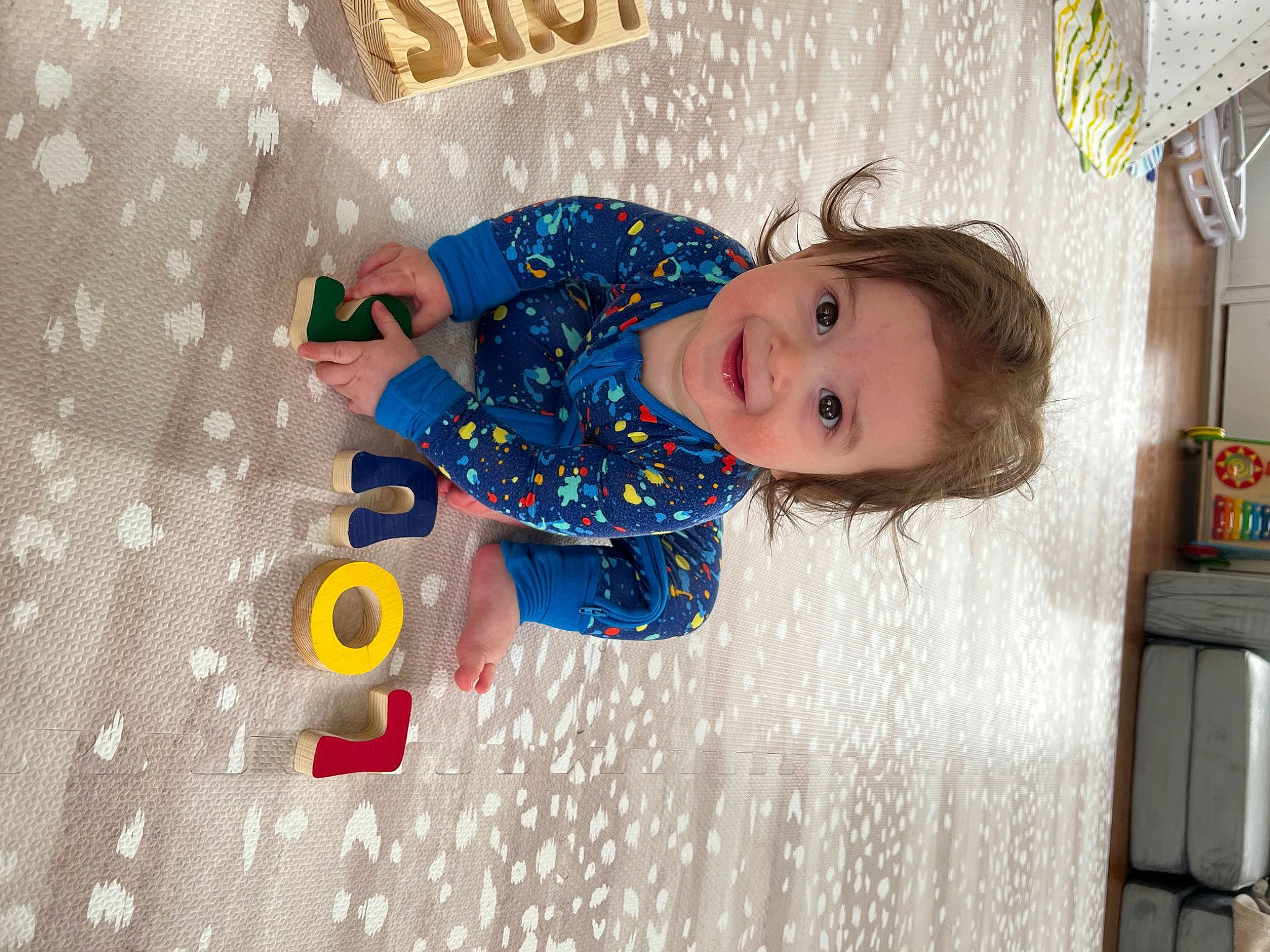 Louis joined the competition — help win amazing prizes! baby, baby_laughing, baby_products, baby_toddler_clothing, baby_toys, child, flooring, fun, happy, joy, leisure, pattern, person, play, room, smile, toddler, vacation, wood