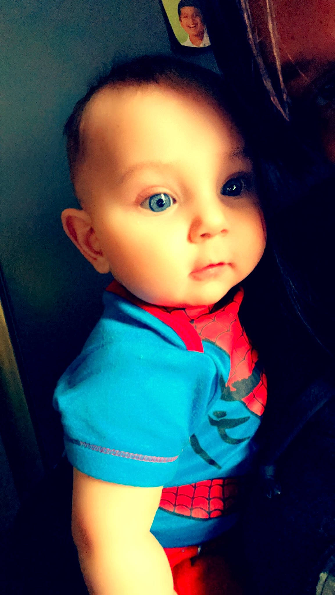 Shaffer joined the competition — help win amazing prizes! azure, baby_toddler_clothing, black_hair, cheek, cool, doll, electric_blue, eyelash, flash_photography, happy, iris, joy, lip, long_hair, organ, person, skin, sleeve, standing, toy