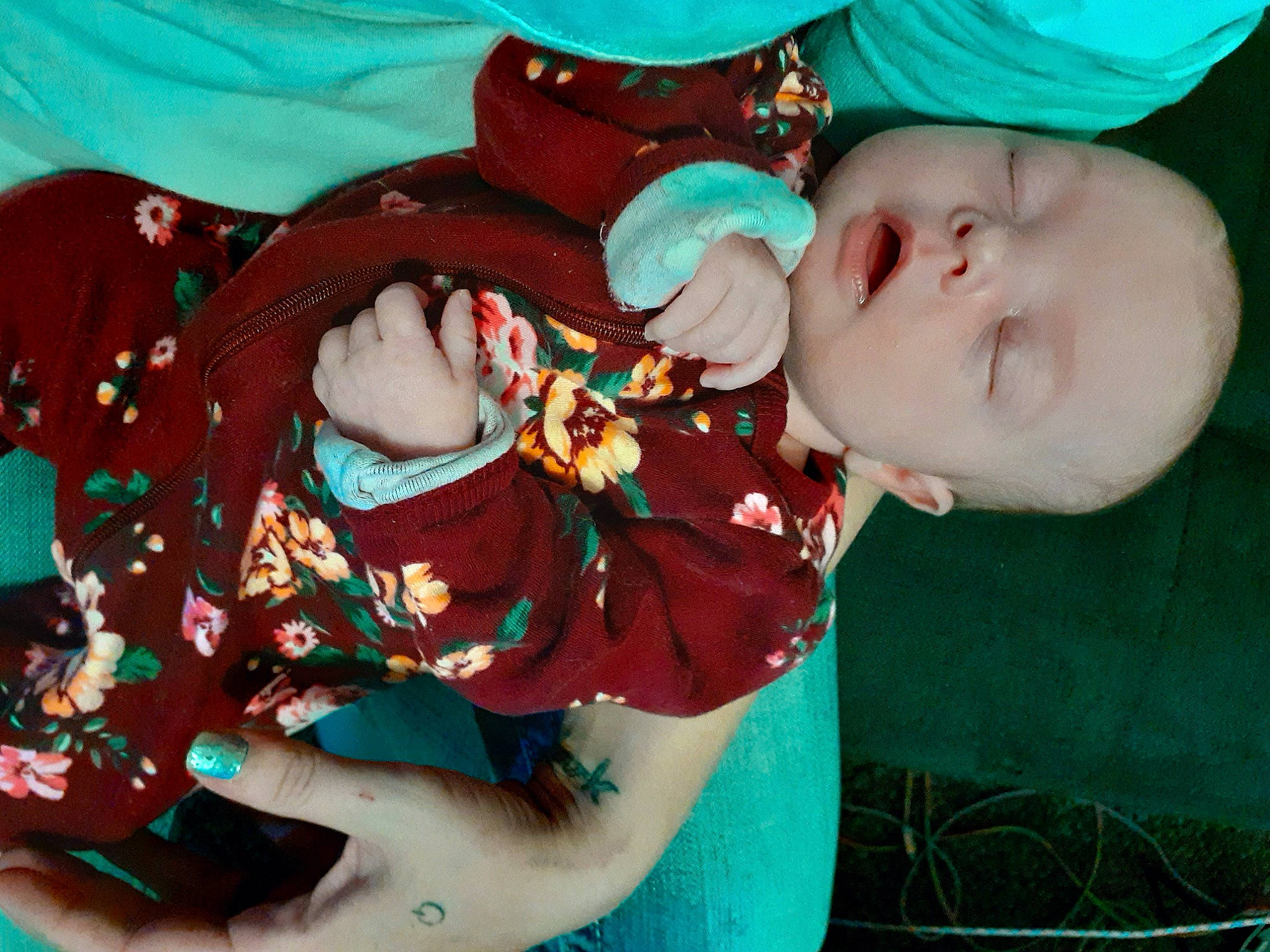 Kahli Ann joined the competition — help win amazing prizes! baby, baby_toddler_clothing, blue, cheek, child, event, finger, fun, grass, green, hand, happy, headgear, human_body, mouth, pattern, person, skin, sun_hat, t_shirt