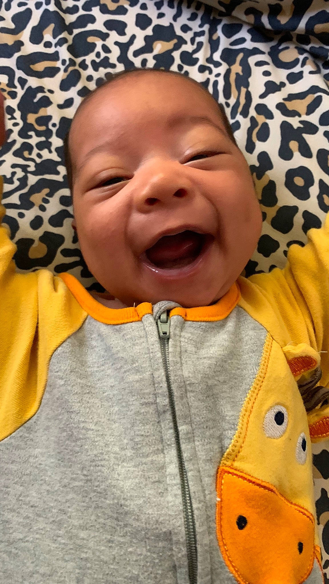 Niklaus joined the competition — help win amazing prizes! baby_toddler_clothing, cheek, child, eye, eyebrow, face, facial_expression, forehead, happy, head, iris, lip, mouth, nose, orange, organ, person, skin, sleeve, toddler