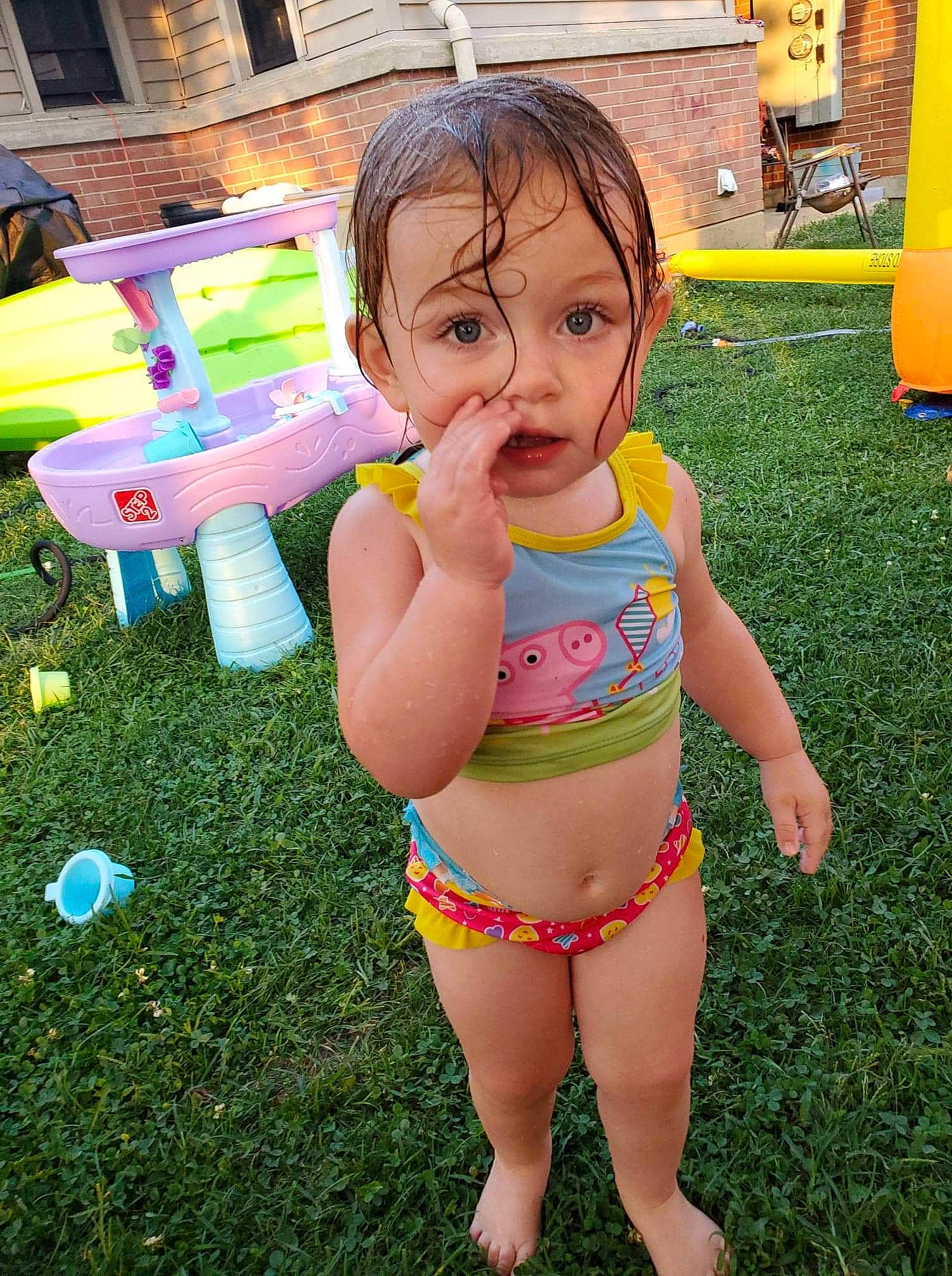 Semirah joined the competition — help win amazing prizes! abdomen, baby, child, fun, grass, leg, leisure, person, play, smile, summer, swimwear, thigh, toddler, trunk, vacation, water