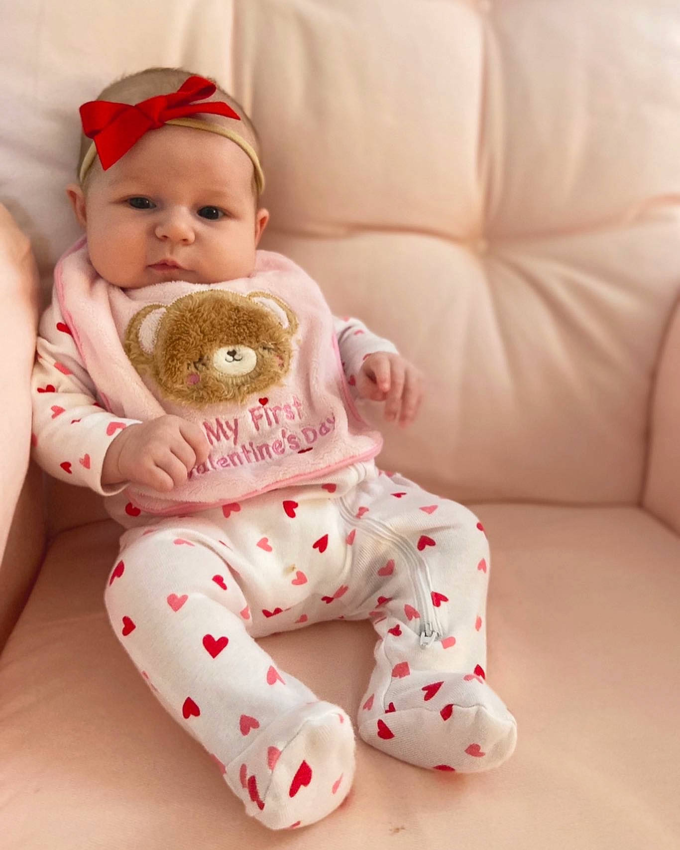Collins joined the competition — help win amazing prizes! baby, baby_products, baby_toddler_clothing, child, design, headwear, pattern, person, pink, product, skin, stuffed_toy, toddler, toy