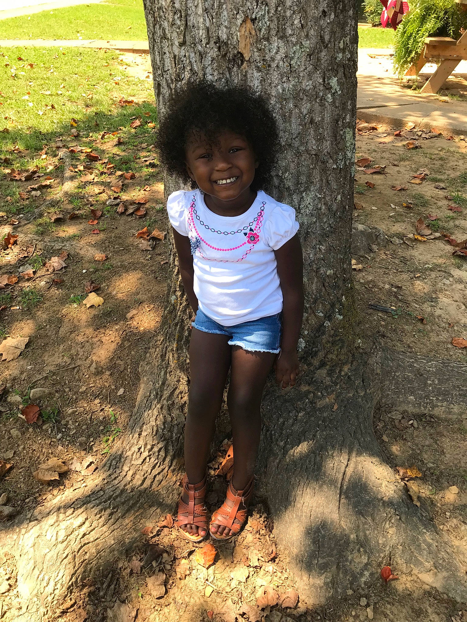 Marley is registered to the contest to win money with this photo: adaptation, child, happy, joy, person, plant, play, smile, soil, toddler, tree
