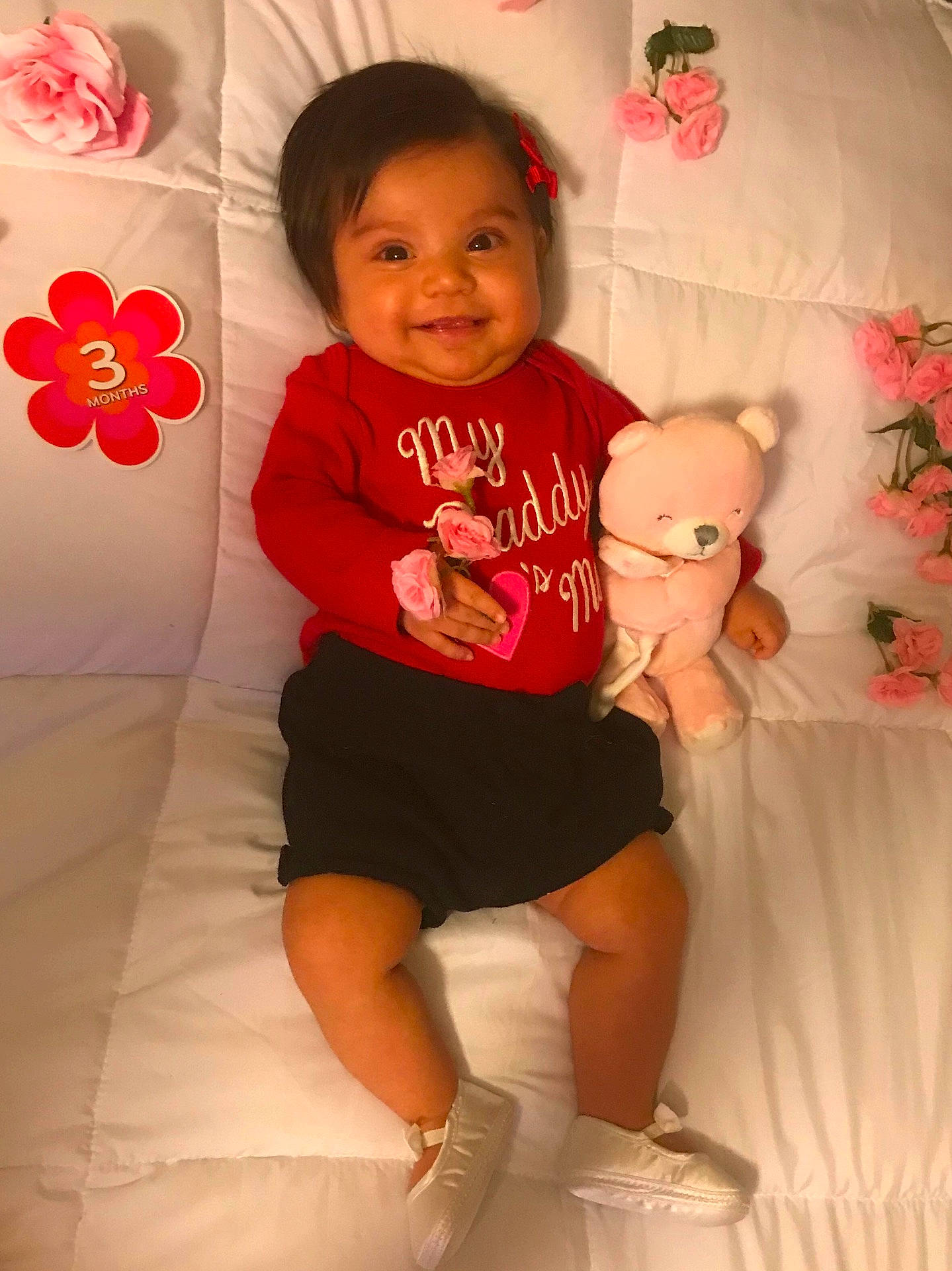 Charlotte joined the competition — help win amazing prizes! arm, cheek, child, day, fun, girl, human_hair_color, infant, joy, leg, person, pink, product, red, shoulder, sitting, skin, smile, standing, t_shirt