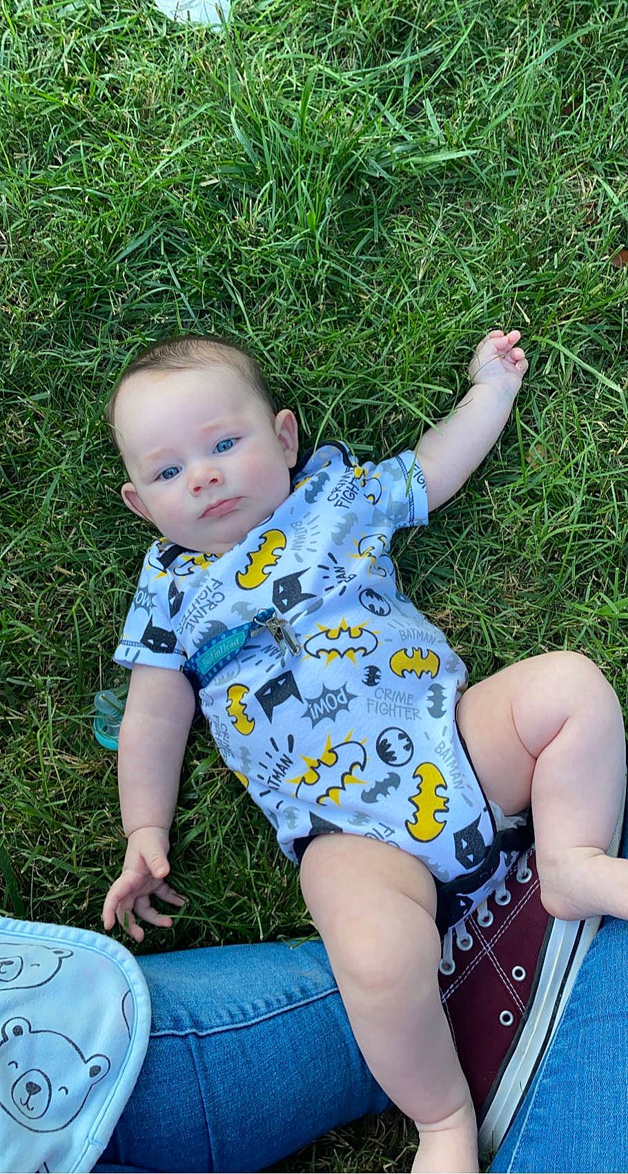Jace joined the competition — help win amazing prizes! baby, baby_toddler_clothing, blue, botany, eye, grass, grass_family, happy, head, leg, leisure, people, people_in_nature, person, photograph, plant, skin, sleeve, summer, toddler