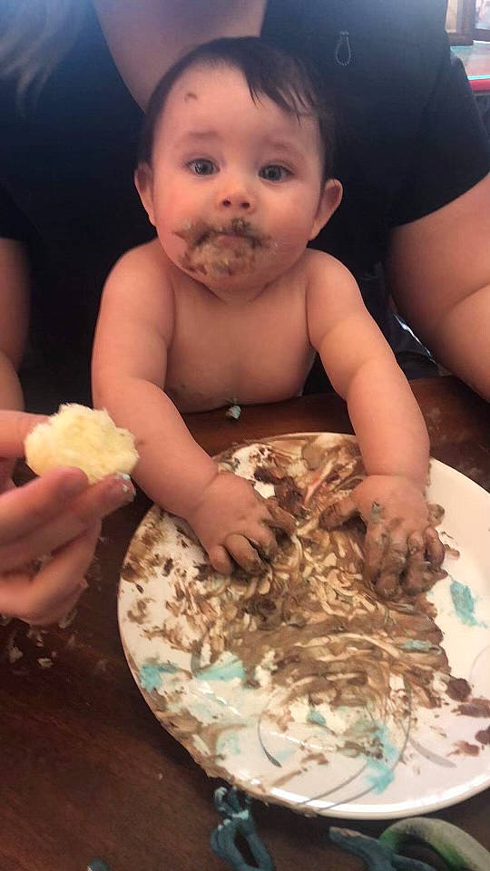 Jace joined the competition — help win amazing prizes! baby, chair, cheek, child, comfort_food, cuisine, dessert, dish, eating, event, finger, food, food_craving, ingredient, junk_food, person, recipe, sweetness, tableware, thumb