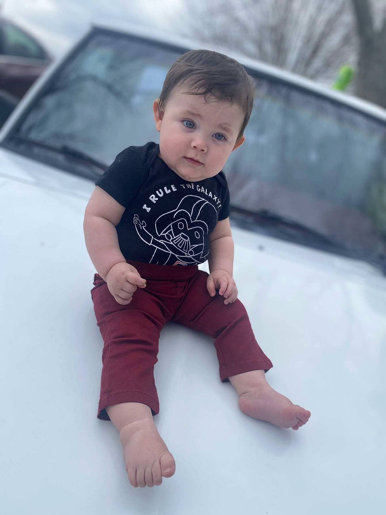 Jace is registered to the contest to win money with this photo: arm, baby, baby_toddler_clothing, barefoot, child, cool, finger, flash_photography, fun, hand, happy, hood, human_body, joint, knee, leg, person, skin, sleeve, t_shirt