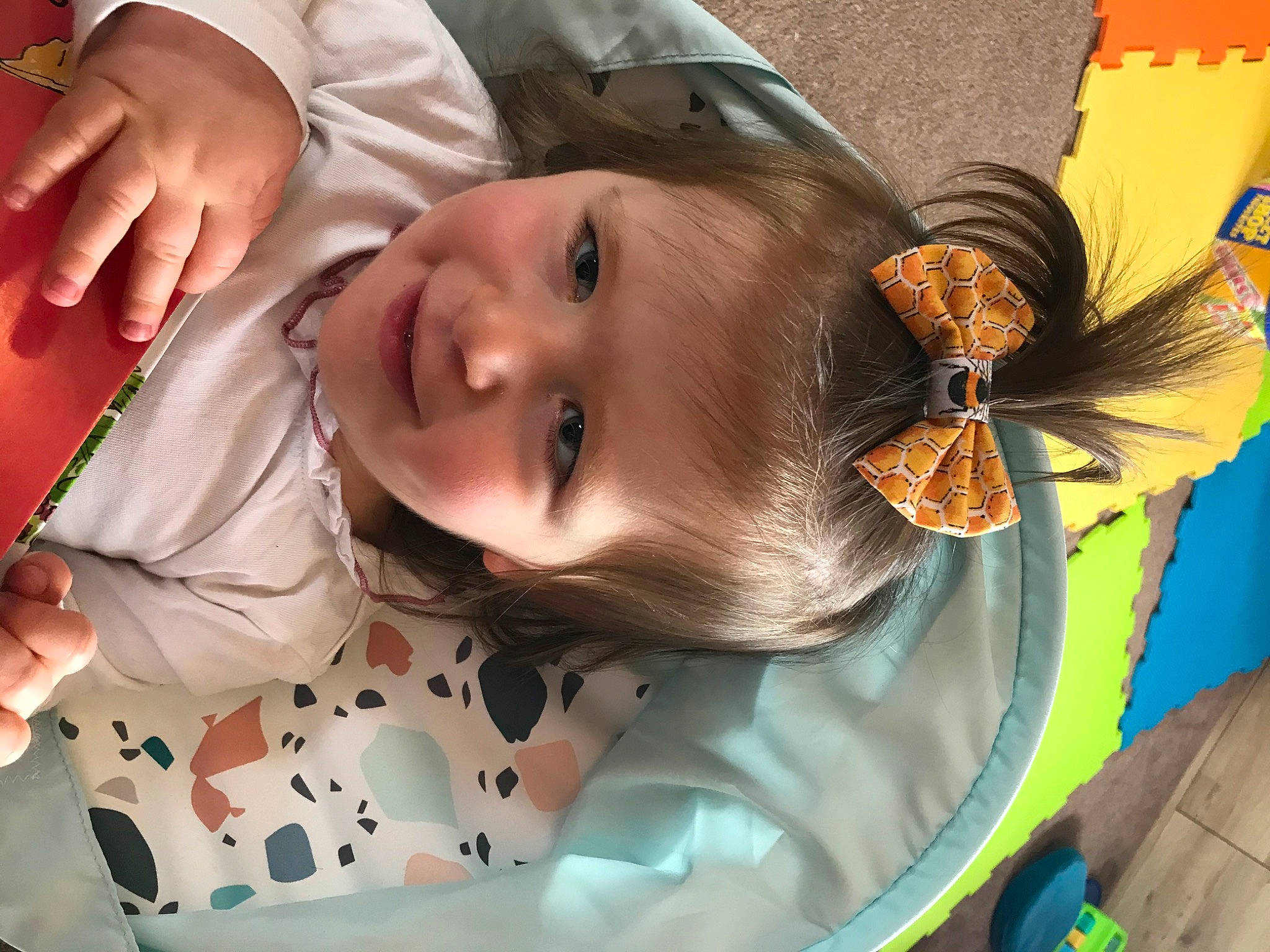 Edie is registered to the contest to win money with this photo: baby, child, ear, mouth, nose, person