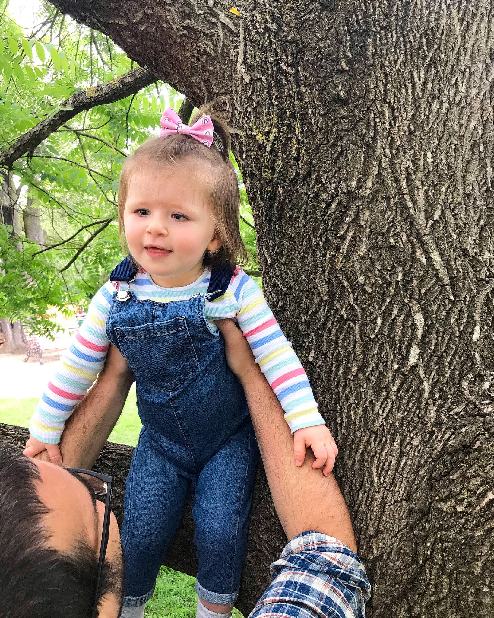 Edie joined the competition — help win amazing prizes! child, child_model, denim, fawn, finger, jeans, leg, person, photography, plant, play, sitting, spring, toddler, tree