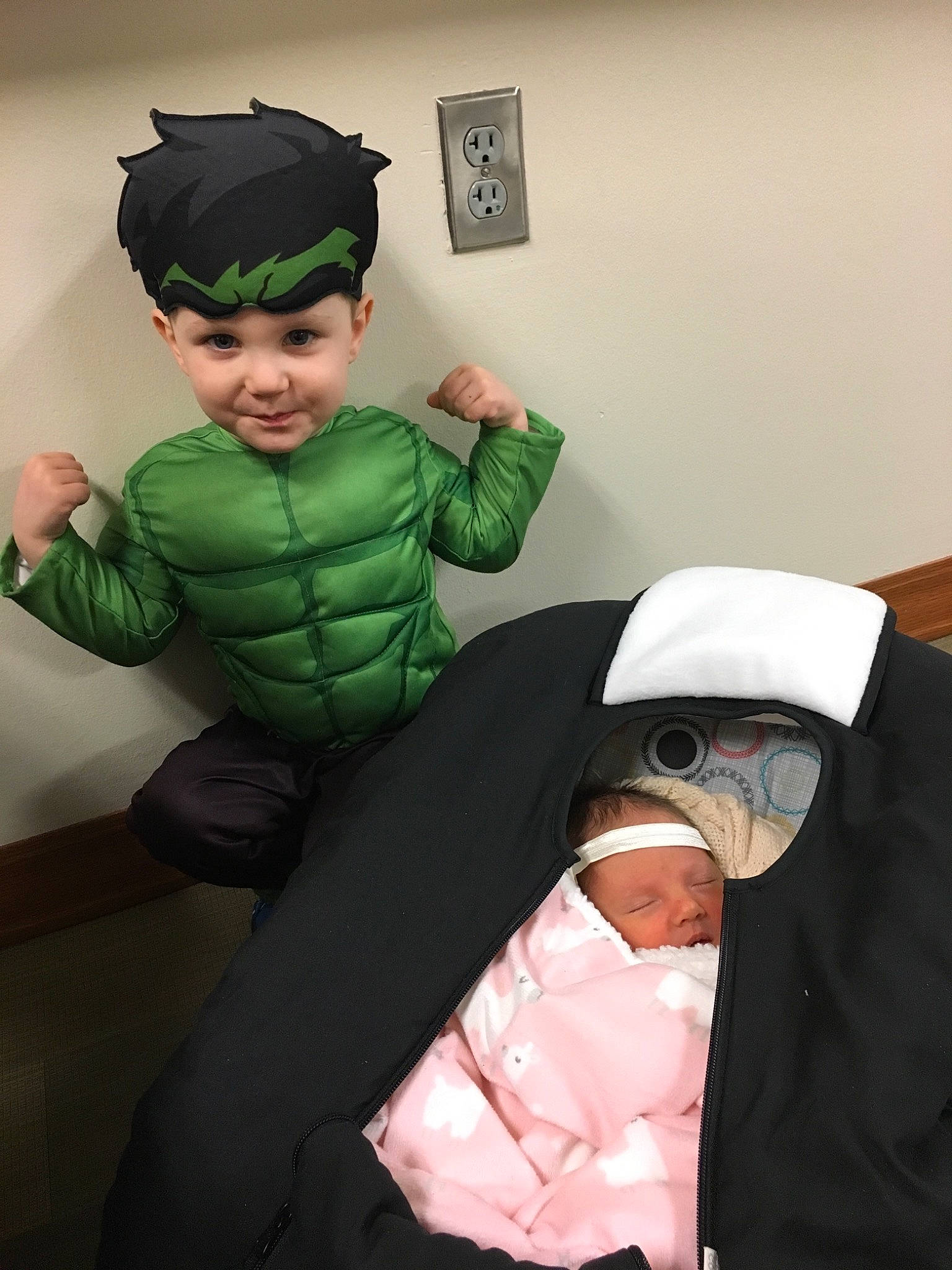 Kaiden joined the competition — help win amazing prizes! child, costume, gesture, hand, headwear, person, room