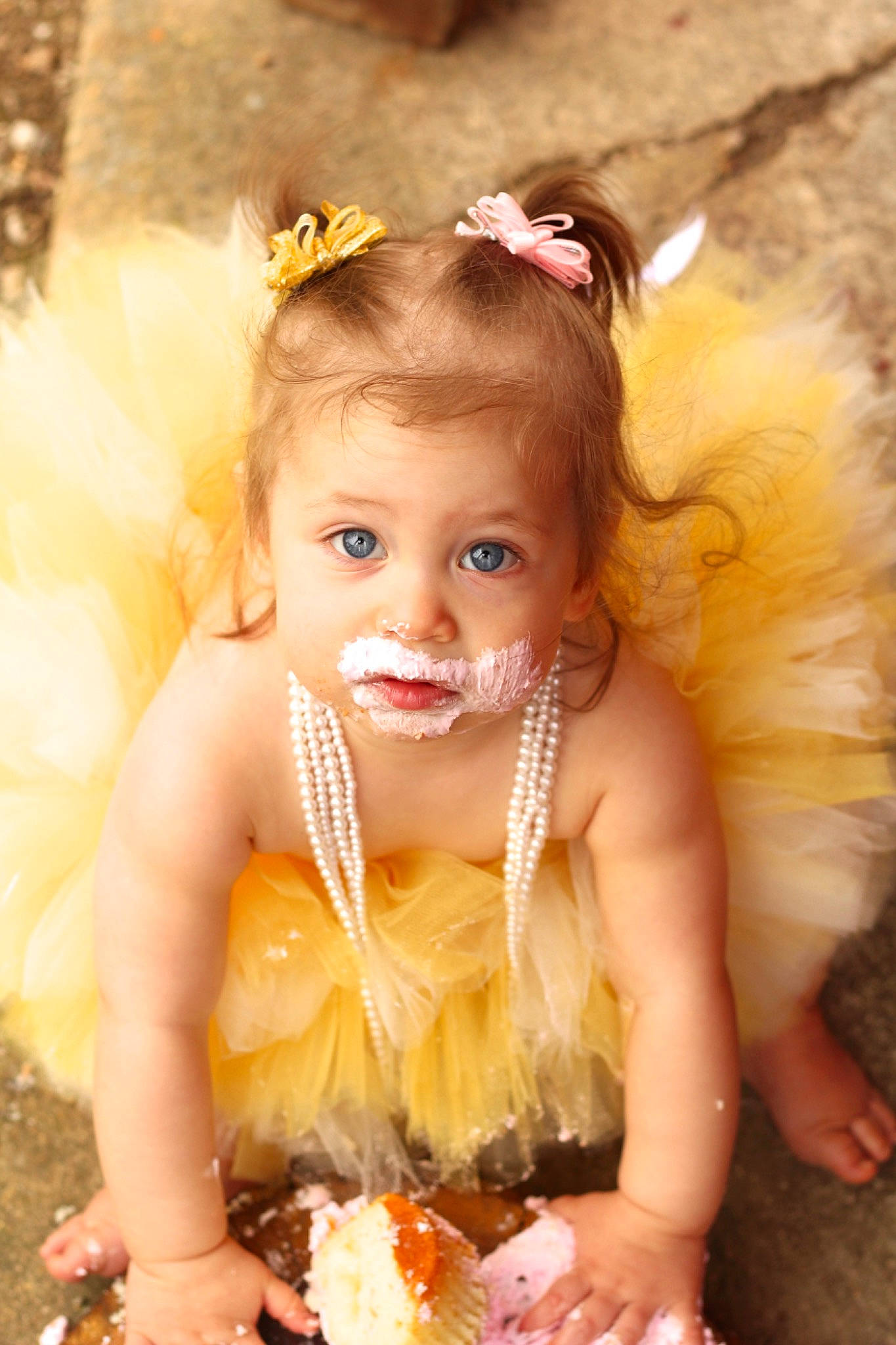 Tristin is registered to the contest to win money with this photo: baby, child, child_model, costume, fashion_accessory, fawn, fun, hair_accessory, happy, headband, headgear, headpiece, person, smile, toddler, yellow