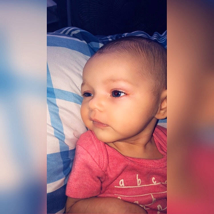 Avalyn joined the competition — help win amazing prizes! baby, beauty, cheek, child, chin, ear, eye, eyebrow, face, facial_expression, forehead, head, iris, lip, nose, organ, person, pink, skin, sky