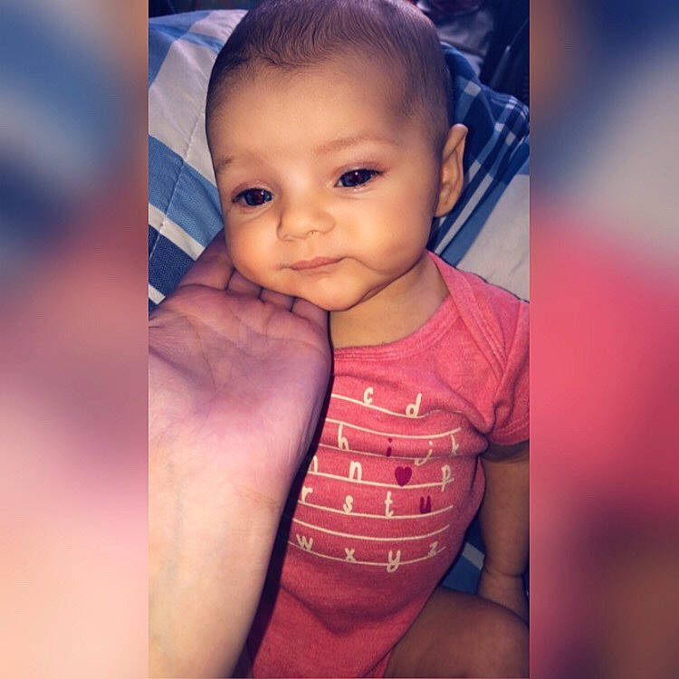 Avalyn joined the competition — help win amazing prizes! baby, beauty, cheek, child, chin, eye, face, facial_expression, forehead, hair, head, human, lip, nose, people, person, pink, skin, sky, smile