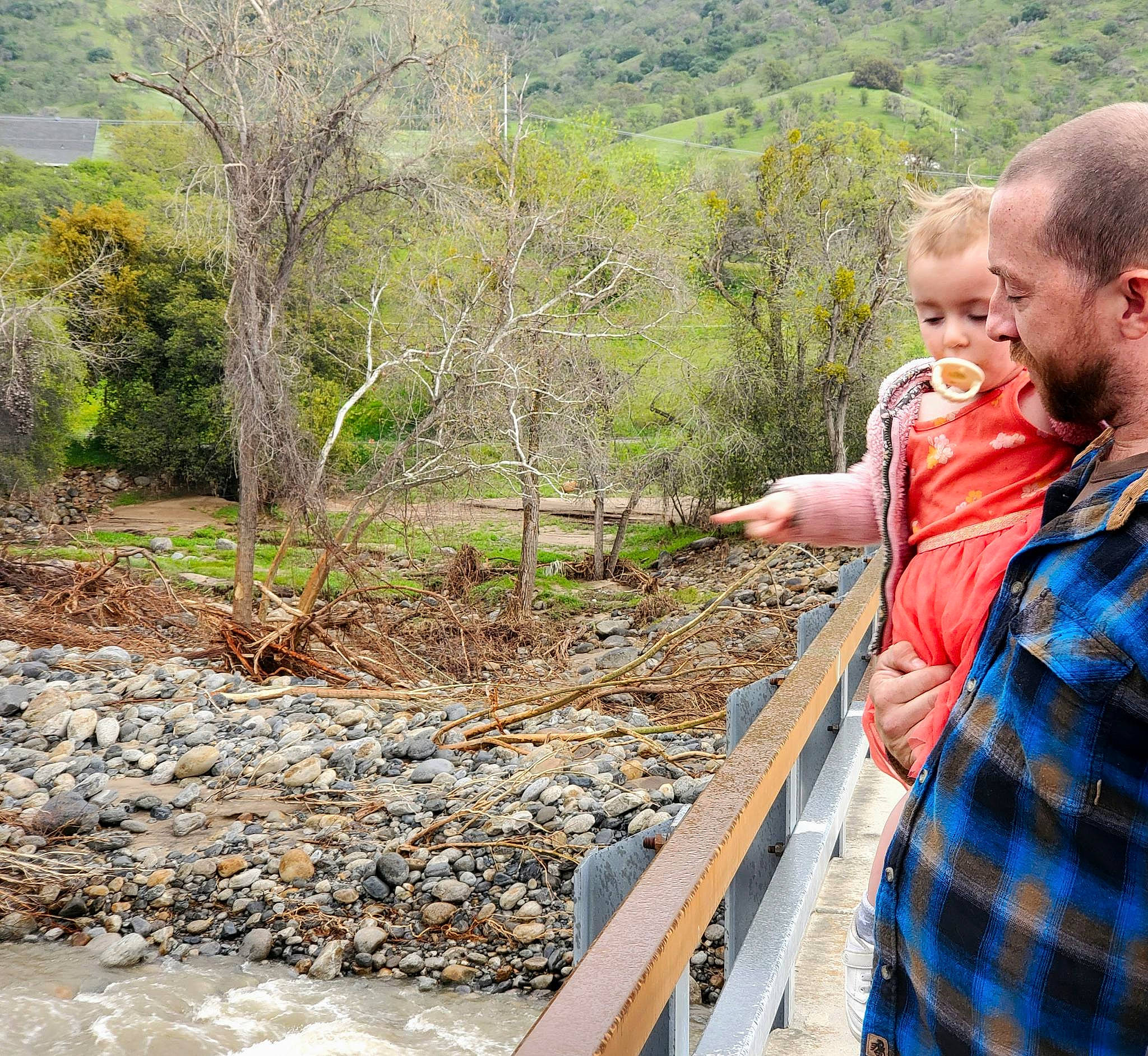 Anastasia joined the competition — help win amazing prizes! bridge, fence, forest, grass, happy, jungle, landscape, leisure, pattern, people_in_nature, person, plaid, plant, recreation, soil, t_shirt, toddler, track, travel, tree