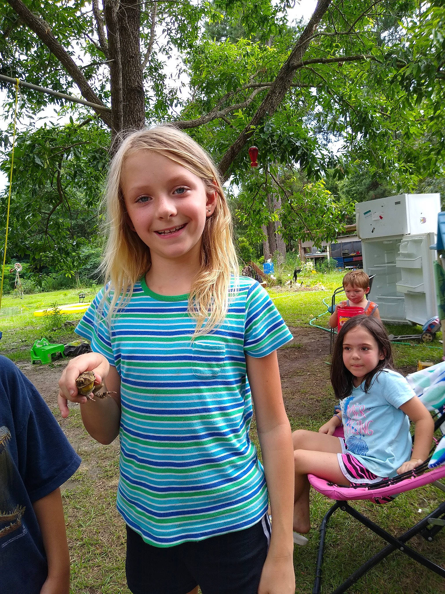 Leila joined the competition — help win amazing prizes! child, event, fun, grass, joy, leisure, person, picnic, plant, recreation, smile, style, summer, t_shirt, tree, vacation